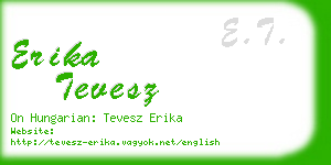 erika tevesz business card